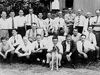 Grupo de bolão e bocha do Círculo Operário Caxiense em 1953
